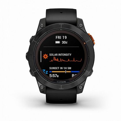 картинка Garmin Fenix 7 Pro Solar, 47 мм, цвет корпуса серый с черным ремешком от маркетплейса TEMA.shop 2