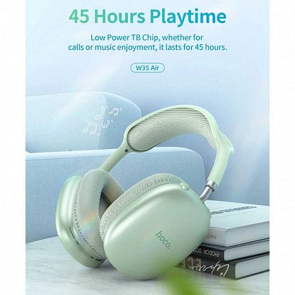 картинка Hoco W35 Air Triumph Wireless Headphones, 45hours, BT 5.3, TF, черный от маркетплейса TEMA.shop 6
