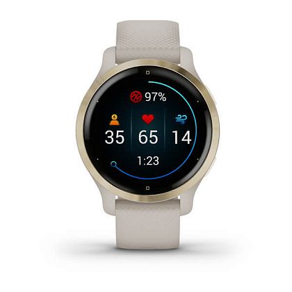 картинка Garmin Venu 2S, 40.4 мм, цвет корпуса и ремешок песочного цвета, золотистый безель от маркетплейса TEMA.shop 3