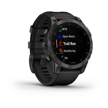 картинка Garmin Epix Pro (Gen 2) Sapphire, 47 мм, корпус титановый, ремешок черного цвета от маркетплейса TEMA.shop 3