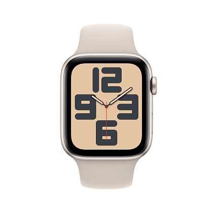 картинка Apple Watch SE 2023, 44 мм, цвет корпуса сияющая звезда, ремешок цвета сияющая звезда, размер M/L от маркетплейса TEMA.shop 2