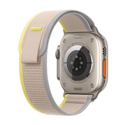 картинка Apple Watch Ultra GPS + Cellular, 49 мм, корпус из титана, ремешок бежево-желтого цвета, размер M/L от маркетплейса TEMA.shop 4