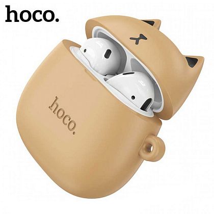 картинка Hoco EW45 Cute Cat BT5.3 TWS Headset карамельный кейс, 4h, белый от маркетплейса TEMA.shop 1