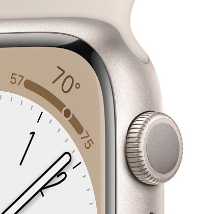 картинка Apple Watch Series 8, 45 мм, цвет корпуса сияющая звезда, ремешок цвета сияющая звезда, размер M/L от маркетплейса TEMA.shop 2