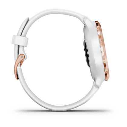 картинка Garmin Venu 2S, 40.4 мм, корпус и ремешок белого цвета, безель розове золото от маркетплейса TEMA.shop 3