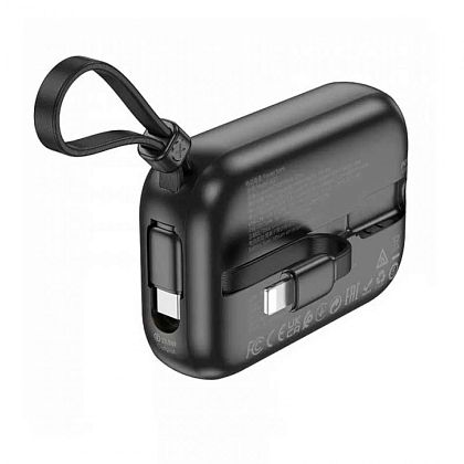 картинка Borofone BJ37 High Charge 22.5+PD20W Power Bank 10000mAh, L+C кабели, черный от маркетплейса TEMA.shop 3