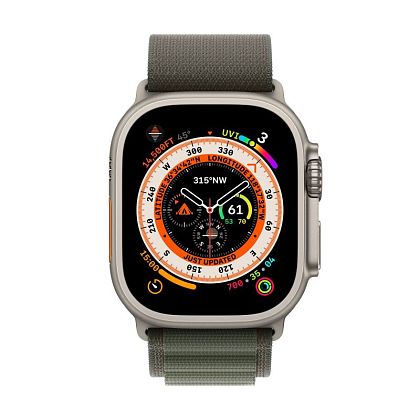 картинка Apple Watch Ultra GPS + Cellular, 49 мм, корпус из титана, ремешок зеленого цвета, размер L от маркетплейса TEMA.shop 2