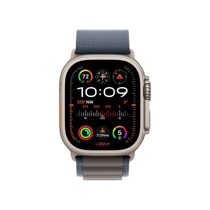 картинка Apple Watch Ultra 2 GPS + Cellular, 49 мм, корпус из титана, ремешок синего цвета, размер M от маркетплейса TEMA.shop 2