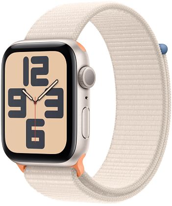 картинка Apple Watch SE 2023, 44 мм, цвет корпуса сияющая звезда, ремешок цвета сияющая звезда от маркетплейса TEMA.shop 1