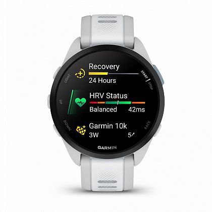 картинка Garmin Forerunner 165, 43 мм, цвет корпуса белый с серым ремешком от маркетплейса TEMA.shop 5