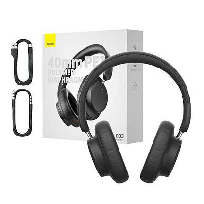 картинка Baseus Bowie D03 Wireless Headphones (NGTD030001), черный от маркетплейса TEMA.shop 1