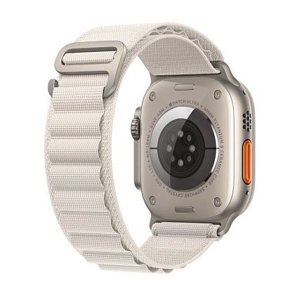 картинка Apple Watch Ultra GPS + Cellular, 49 мм, корпус из титана, ремешок цвета сияющая звезда, размер L от маркетплейса TEMA.shop 3