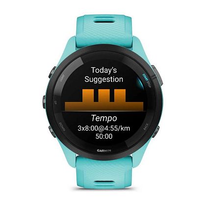 картинка Garmin Forerunner 265, 45 мм, цвет корпуса аква с ремешком цвета аква-черный от маркетплейса TEMA.shop 4