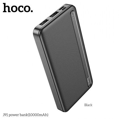 картинка Hoco J91 10000mAh Ultra-thin Power Bank, черный от маркетплейса TEMA.shop 1