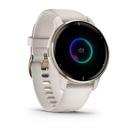 картинка Garmin Venu 2 Plus, 43 мм, корпус и ремешок цвета слоновая кость, безель кремовое золото от маркетплейса TEMA.shop 3