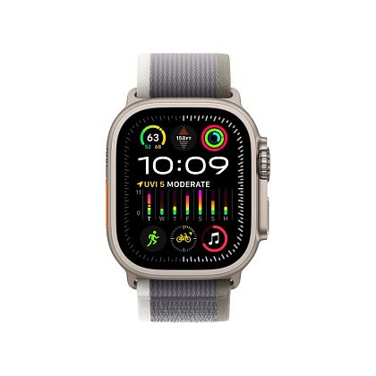 картинка Apple Watch Ultra 2 GPS + Cellular, 49 мм, корпус из титана, ремешок серо-зеленого цвета, размер M/L от маркетплейса TEMA.shop 2