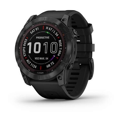 картинка Garmin Fenix 7X Sapphire Solar, 51 мм, цвет корпуса черный, ремешок черного цвета от маркетплейса TEMA.shop 1