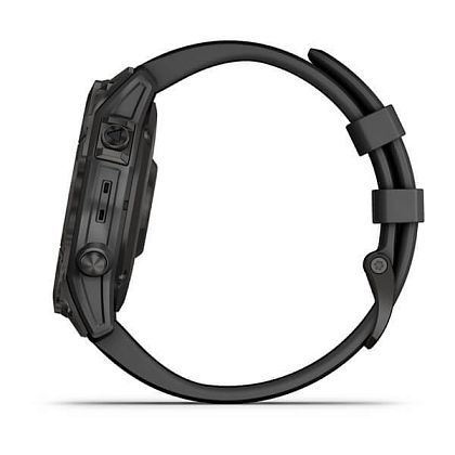 картинка Garmin Fenix 7 Sapphire Solar, 47 мм, цвет корпуса серый с черным ремешком от маркетплейса TEMA.shop 7