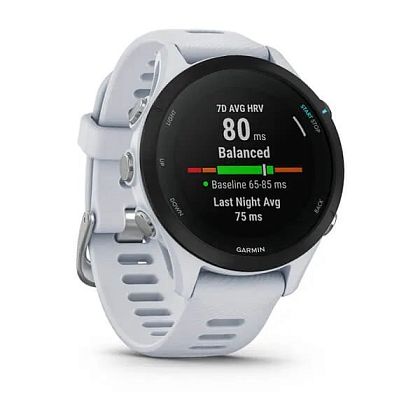 картинка Garmin Forerunner 255S Music, 41 мм, цвет корпуса белый с серым ремешком от маркетплейса TEMA.shop 2