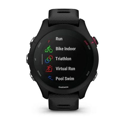 картинка Garmin Forerunner 255S Music, 41 мм, цвет корпуса черный с черным ремешком от маркетплейса TEMA.shop 4