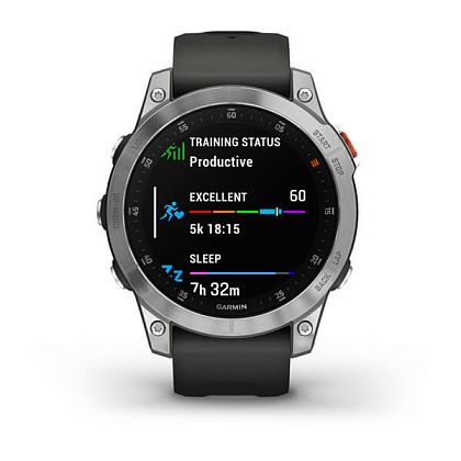 картинка Garmin Epix Pro (Gen 2) Sapphire, 47 мм, корпус стальной, ремешок серого цвета от маркетплейса TEMA.shop 2