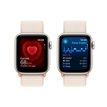 картинка Apple Watch SE 2023, 40 мм, цвет корпуса сияющая звезда, ремешок цвета сияющая звезда от маркетплейса TEMA.shop 6