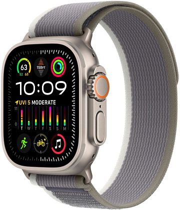 картинка Apple Watch Ultra 2 GPS + Cellular, 49 мм, корпус из титана, ремешок серо-зеленого цвета, размер M/L от маркетплейса TEMA.shop 1