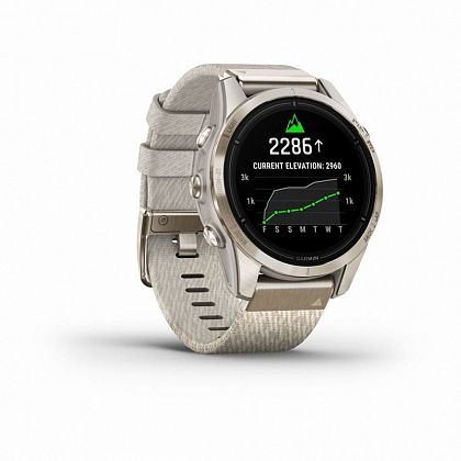 картинка Garmin Epix Pro (Gen 2) Sapphire, 42 мм, золотистый корпус, ремешко сливочного цвета от маркетплейса TEMA.shop 3