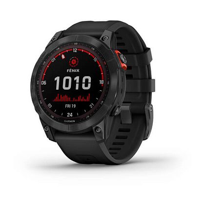 картинка Garmin Fenix 7 Solar, 47 мм, цвет корпуса серый с черным ремешком от маркетплейса TEMA.shop 1