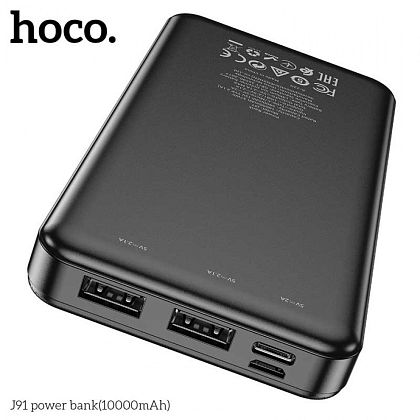 картинка Hoco J91 10000mAh Ultra-thin Power Bank, черный от маркетплейса TEMA.shop 3