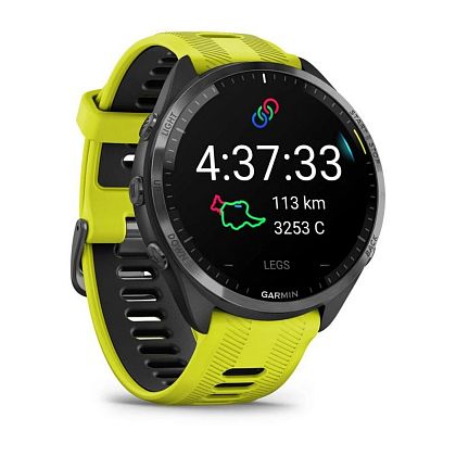 картинка Garmin Forerunner 965, 47.2 мм, цвет корпуса темно-серый с ремешком желто-черного цвета от маркетплейса TEMA.shop 3