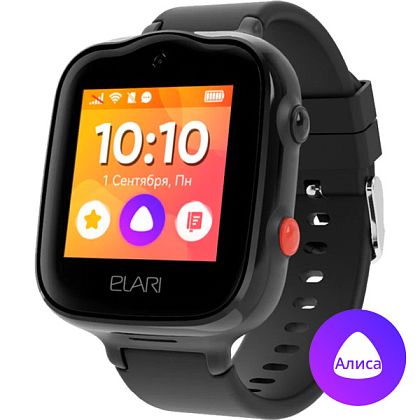 картинка Детские умные часы ELARI KidPhone 4G Bubble, цвет корпуса черный от маркетплейса TEMA.shop 1