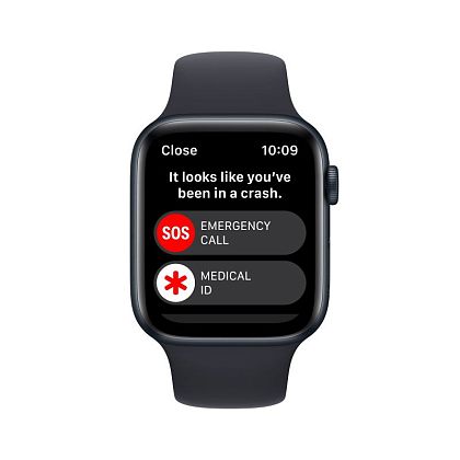 картинка Apple Watch SE 2022, 44 мм, цвета корпуса темная ночь, ремешок цвета темная ночь, размер S/M от маркетплейса TEMA.shop 6