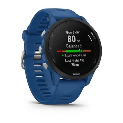 картинка Garmin Forerunner 255, 45 мм, цвет корпуса синий с серым ремешком от маркетплейса TEMA.shop 2