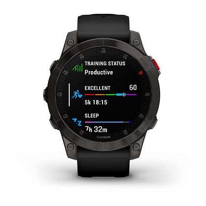картинка Garmin Epix Pro (Gen 2) Sapphire, 47 мм, корпус титановый, ремешок черного цвета от маркетплейса TEMA.shop 2