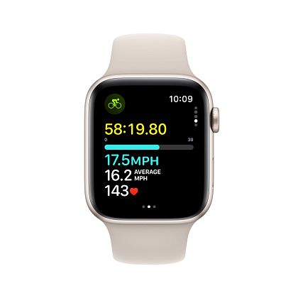 картинка Apple Watch SE 2023, 44 мм, цвет корпуса сияющая звезда, ремешок цвета сияющая звезда, размер M/L от маркетплейса TEMA.shop 10