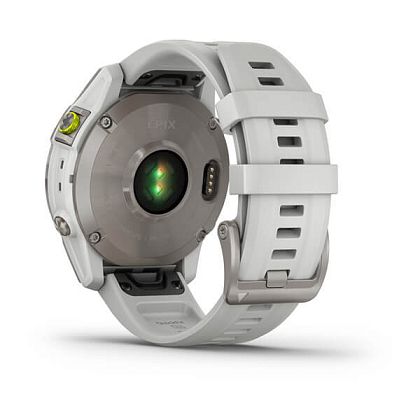 картинка Garmin Epix Pro (Gen 2) Sapphire, 47 мм, корпус титановый, ремешок белого цвета от маркетплейса TEMA.shop 6