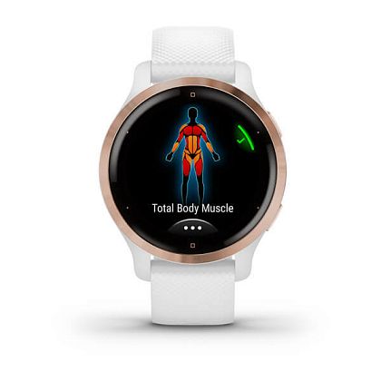 картинка Garmin Venu 2S, 40.4 мм, корпус и ремешок белого цвета, безель розове золото от маркетплейса TEMA.shop 5