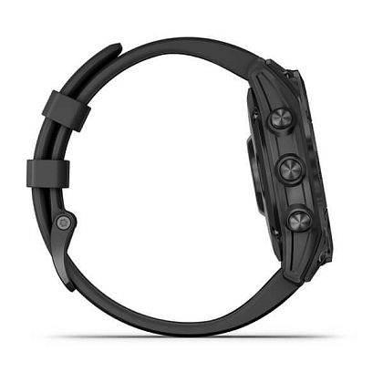картинка Garmin Fenix 7 Solar, 47 мм, цвет корпуса серый с черным ремешком от маркетплейса TEMA.shop 5