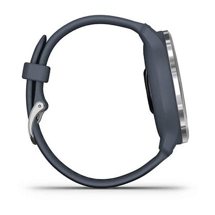 картинка Garmin Venu 2, 45 мм, цвет корпуса синий гранит, ремешок синего цвета, серебристый безель от маркетплейса TEMA.shop 3