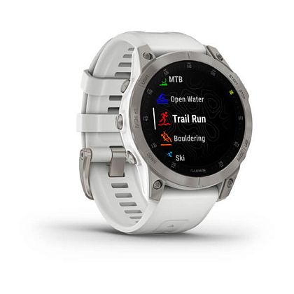 картинка Garmin Epix Pro (Gen 2) Sapphire, 47 мм, корпус титановый, ремешок белого цвета от маркетплейса TEMA.shop 3