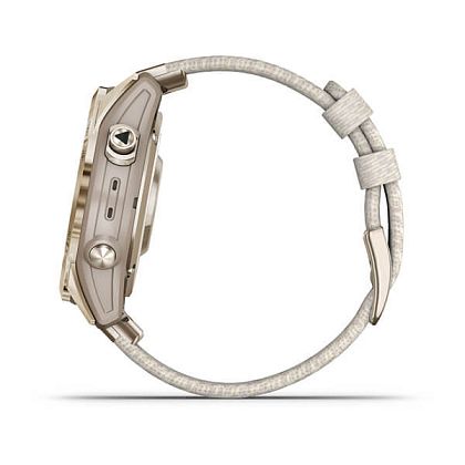 картинка Garmin Fenix 7S Sapphire Solar, 42 мм, цвет корпуса кремовый, ремешок светло-песочного цвета от маркетплейса TEMA.shop 2