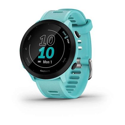 картинка Garmin Forerunner 55, 42 мм, цвет корпуса аква от маркетплейса TEMA.shop 1