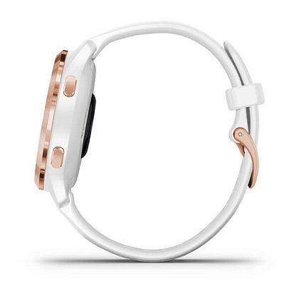картинка Garmin Venu 2S, 40.4 мм, корпус и ремешок белого цвета, безель розове золото от маркетплейса TEMA.shop 4