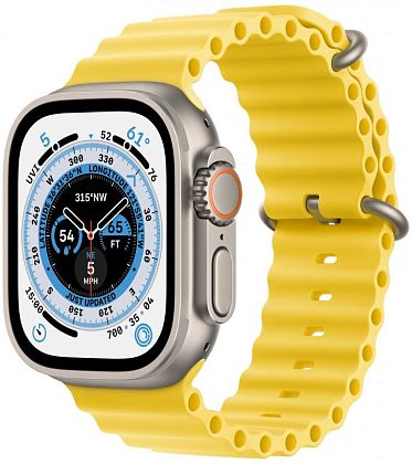 картинка Apple Watch Ultra GPS + Cellular, 49 мм, корпус из титана, ремешок желтого цвета от маркетплейса TEMA.shop 1