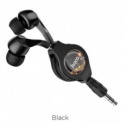 картинка Hoco M68 Easy Clip Telescopic Earphones, черный от маркетплейса TEMA.shop 1