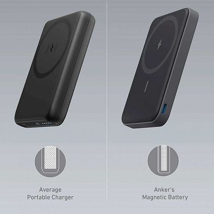 картинка Anker MagGo Power Bank 5000mAh, 7.5W, Stand, (A1614), черный от маркетплейса TEMA.shop 6