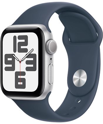 картинка Apple Watch SE 2023, 40 мм, цвет корпуса серебристый, ремешок серебристого цвета, размер M/L от маркетплейса TEMA.shop 1