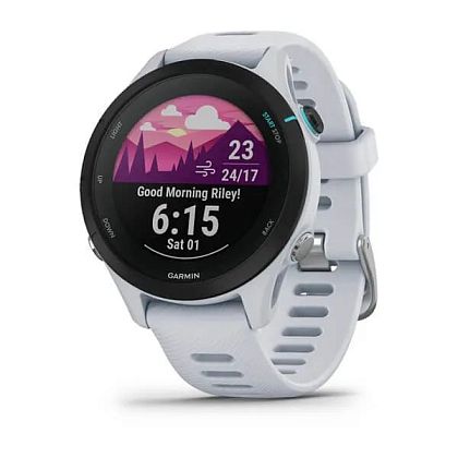 картинка Garmin Forerunner 255S Music, 41 мм, цвет корпуса белый с серым ремешком от маркетплейса TEMA.shop 1