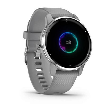 картинка Garmin Venu 2S, 40.4 мм, цвет корпуса и ремешок серого цвета, серебристый безель от маркетплейса TEMA.shop 3